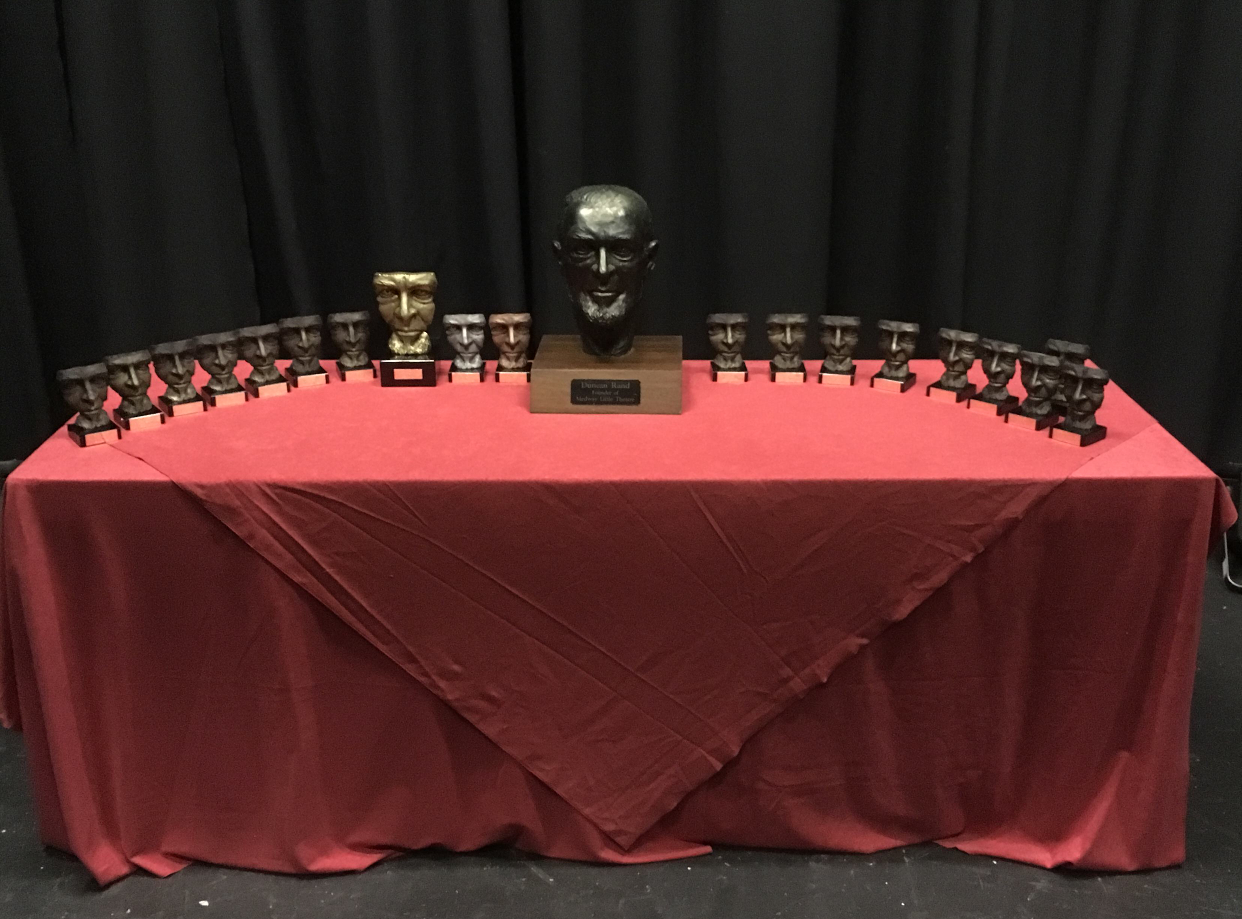 Medway Little Theatre One-Act Play Festival trophies